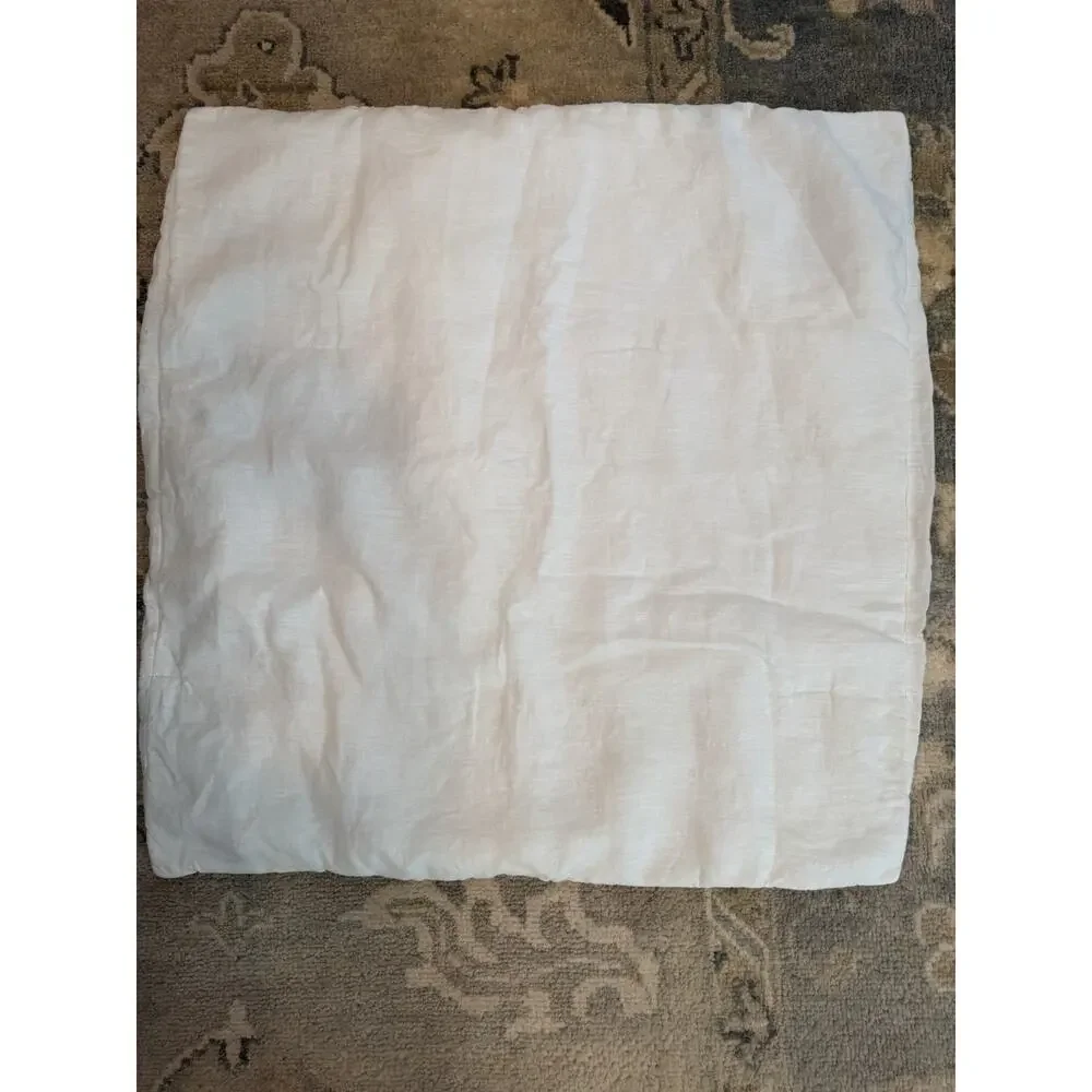 Parachute 100% Linen Euro Sham 26 X26 White NEW $79